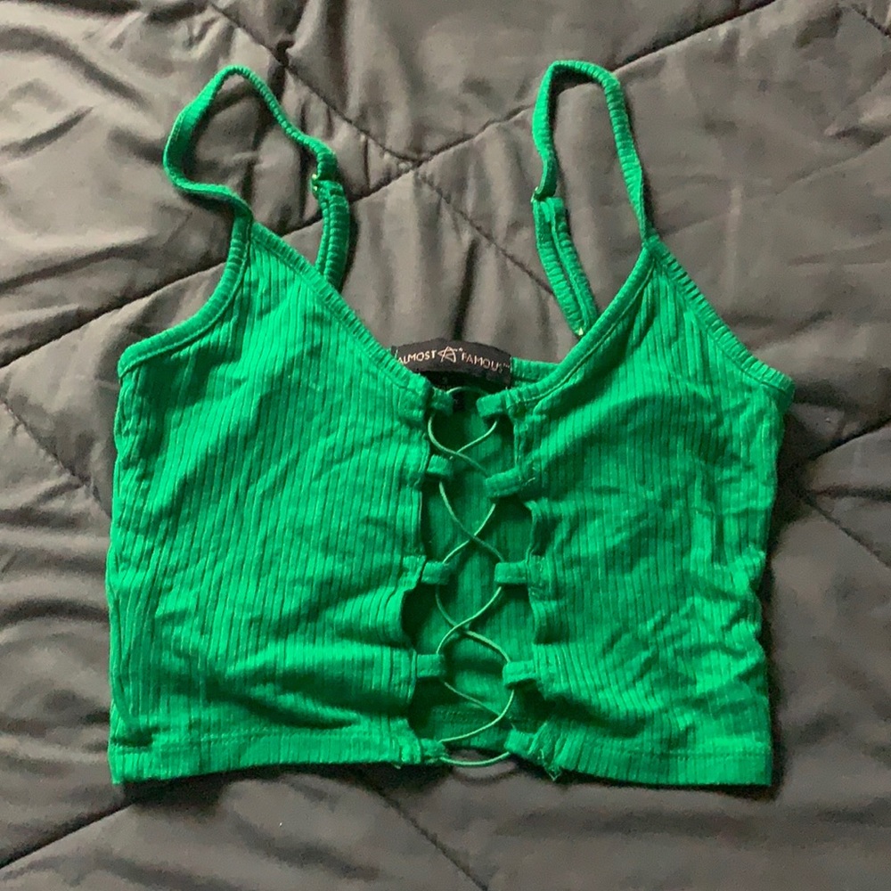 Green Crop top